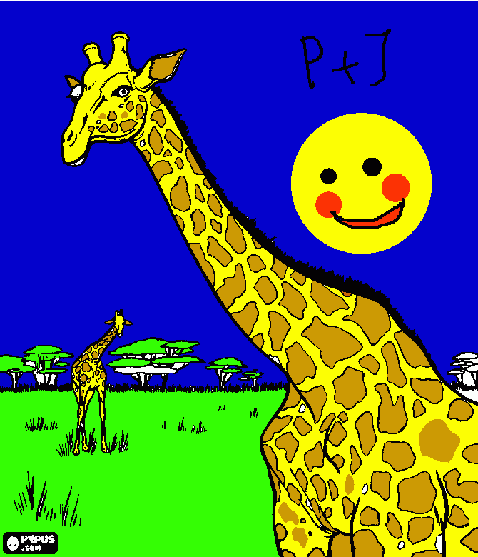 Omalovánka Žirafa - omalovánky online