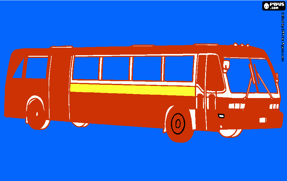 Omalovánka Autobus od Mikuláška