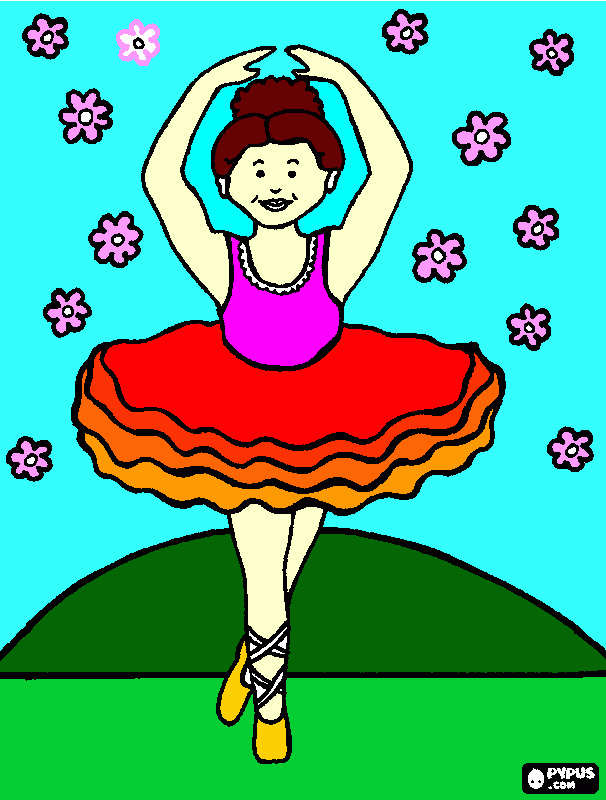 Omalovánka baletke