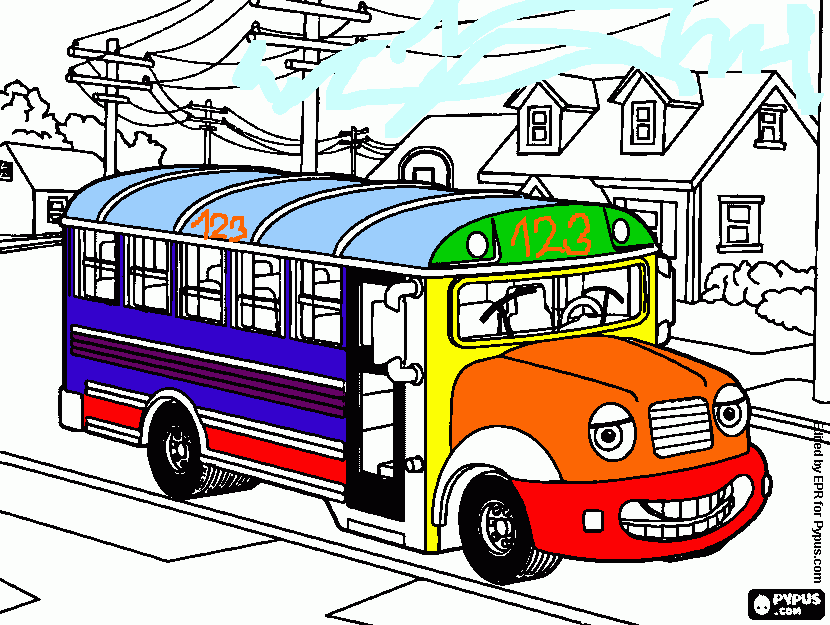 Omalovánka Bus 123 FIlipek