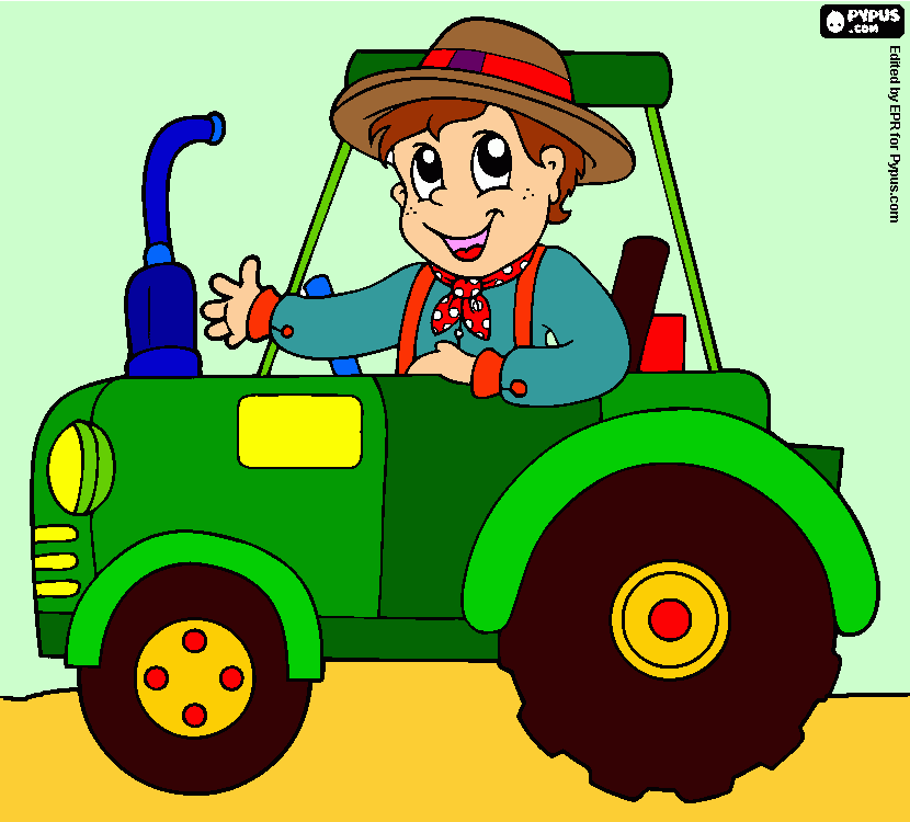 Omalovánka Cedulka - traktor