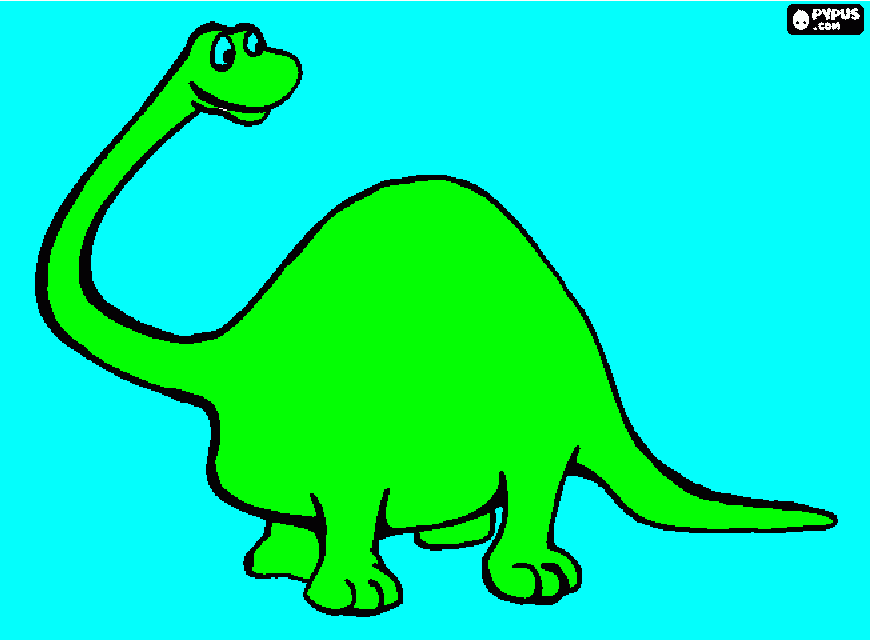 Omalovánka dinosauři,brontosaurus
