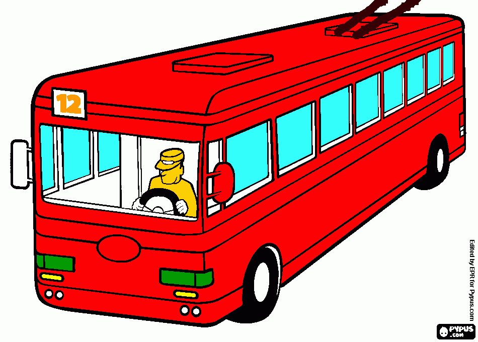 Omalovánka Filípek sam maloval autobus s klackama
