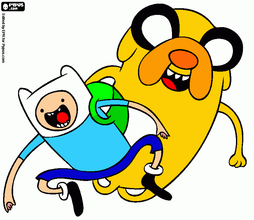 Omalovánka finn a jake