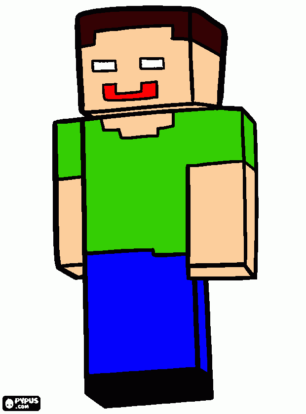 Omalovánka Herobrine útočí!!!