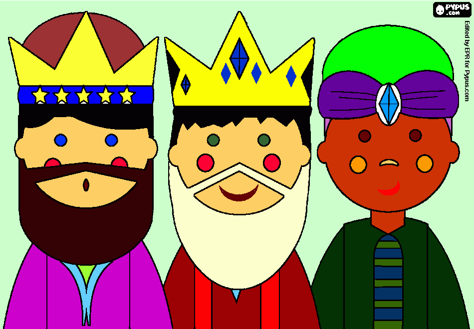 Omalovánka Jak vidí Tři krále malý kluk