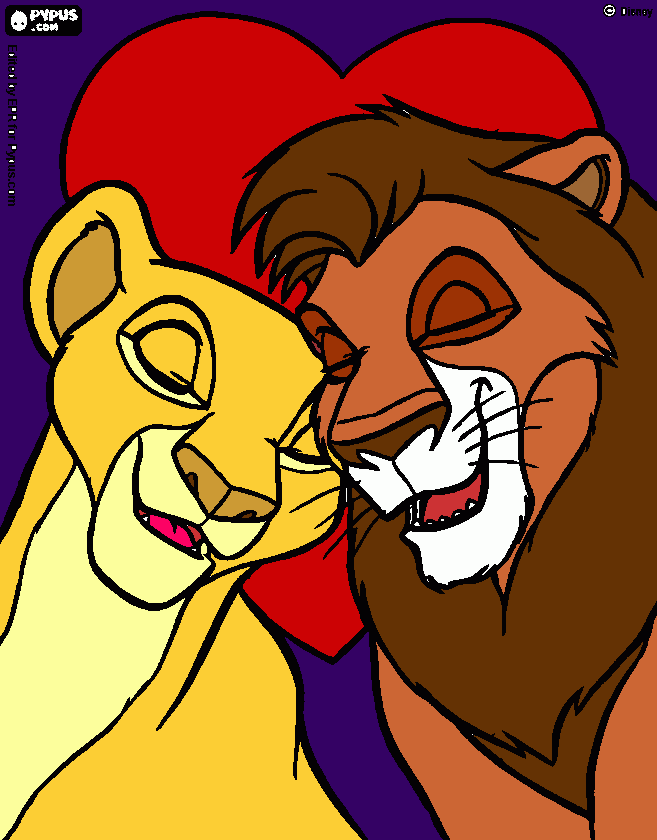 Omalovánka kiara a kovu