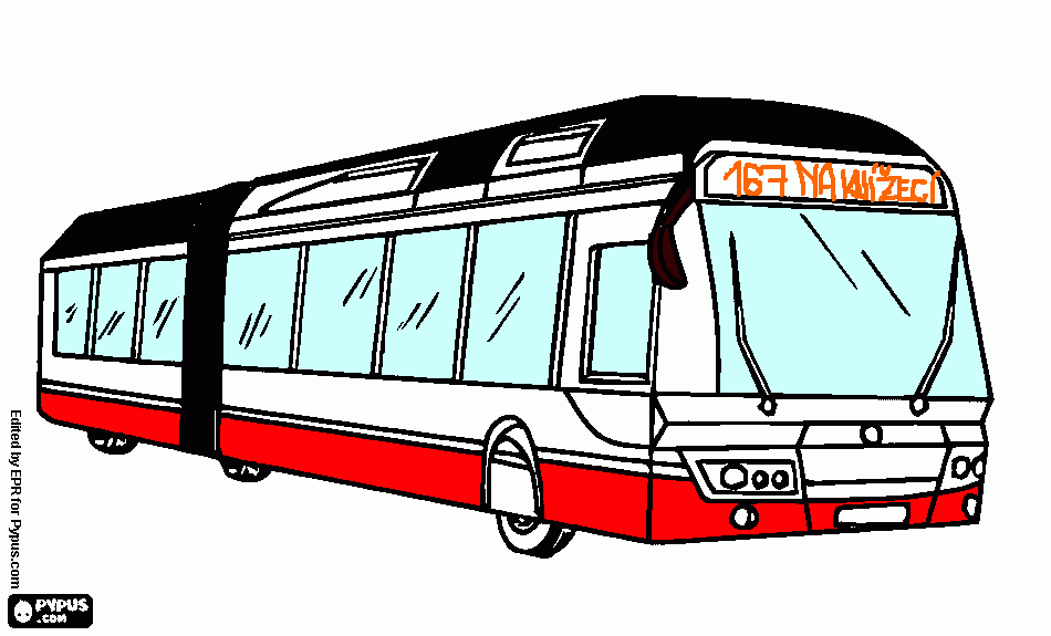 Omalovánka Kloubovy bus 167 Filipek