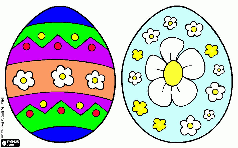 Omalovánka Kraslice - vejce