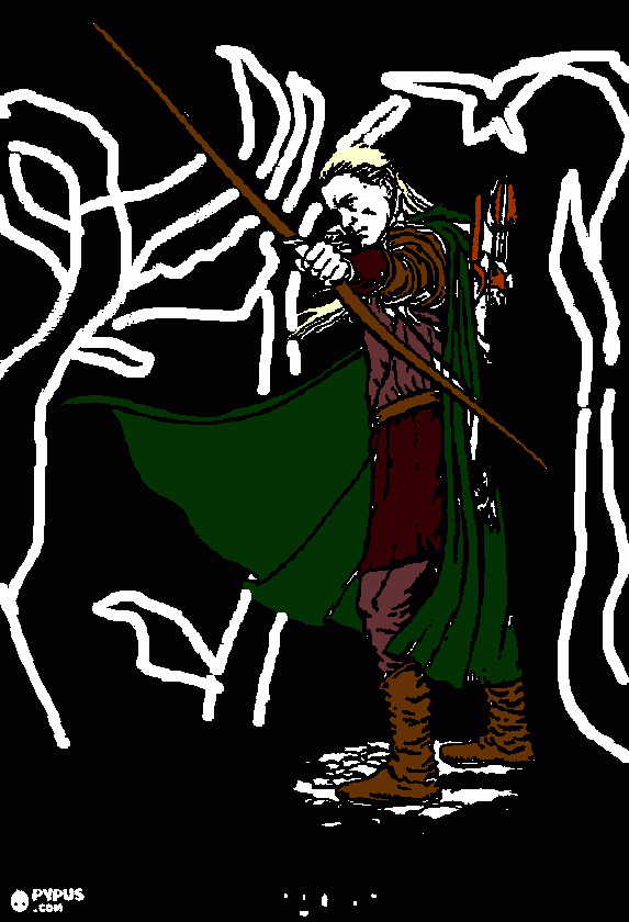 Omalovánka Legolas 