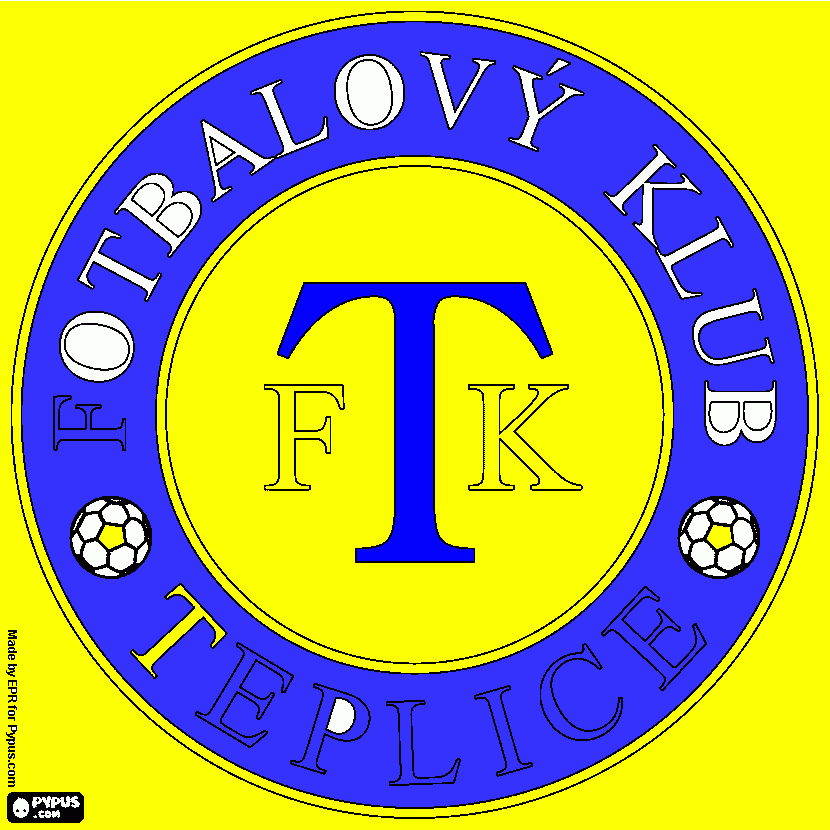 Omalovánka logo Fotbalovy Klub Teplice