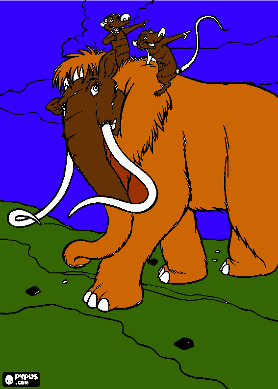 Omalovánka mamutka