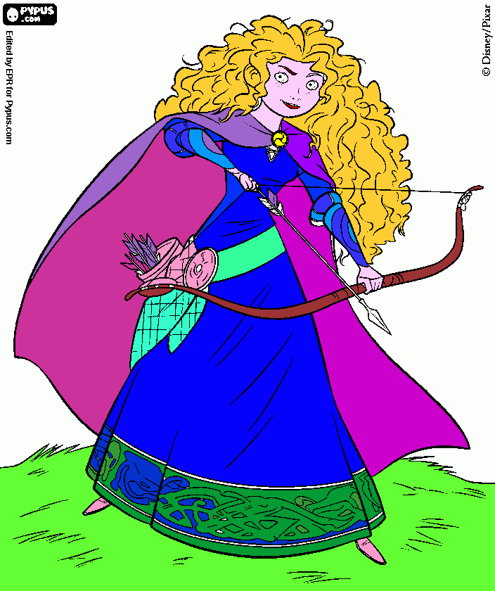 Omalovánka Merida