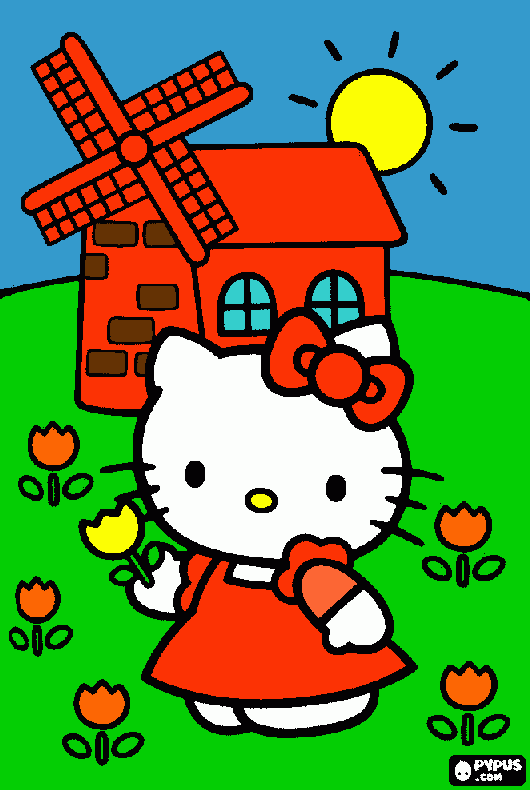 Omalovánka OBRÁZEK HELLO- KITTY