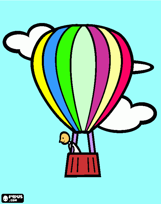 Omalovánka Omalovanky: horkovzdusny balon