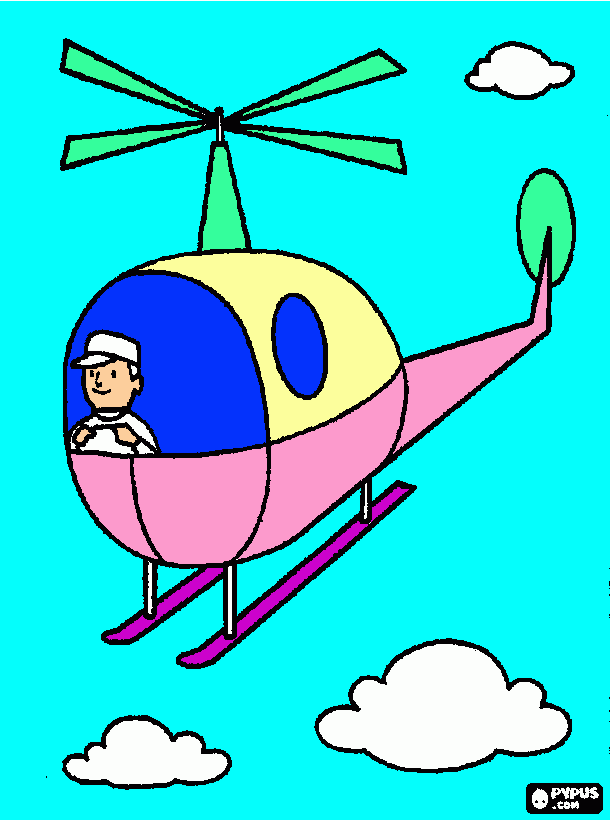 Omalovánka Omalovanky: vrtulnik