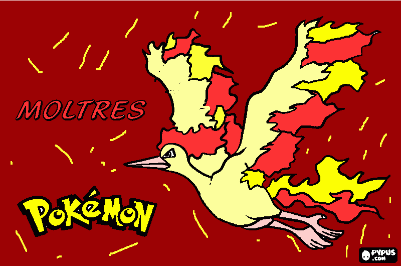Omalovánka pokemon legendární pták