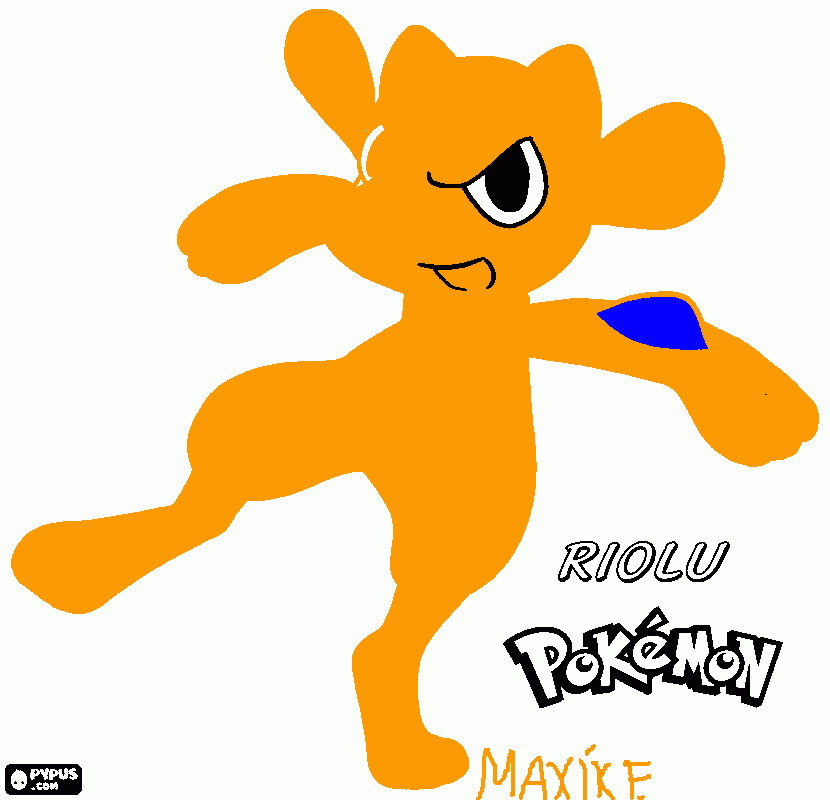 Omalovánka pokemon Riolu