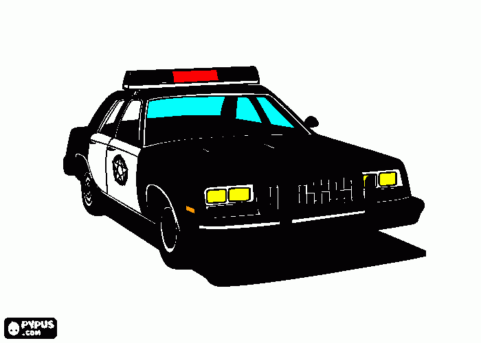 Omalovánka policajni vuz
