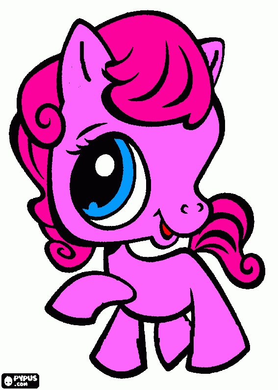 Omalovánka pony ruzovi