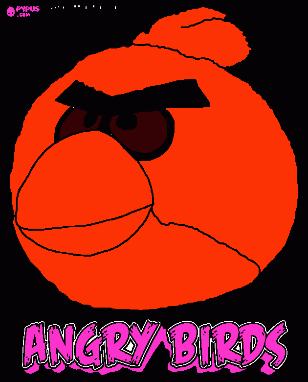 Omalovánka Red červený pták z rodiny Angry Birds