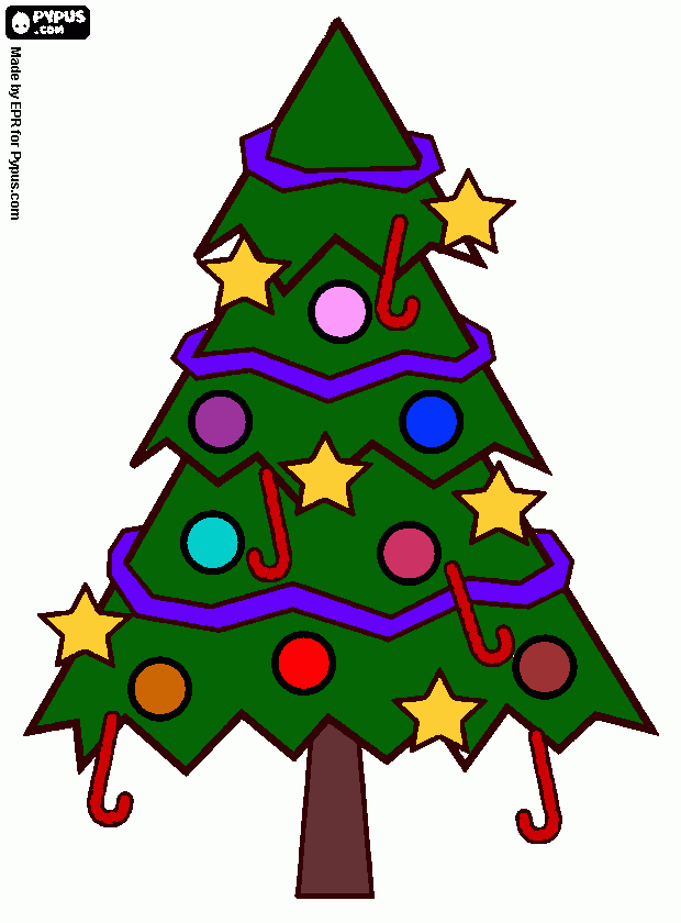 Omalovánka SIMONA Ozdobený vánoční stromeček