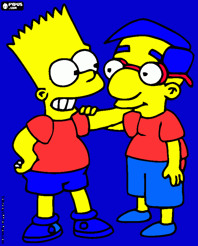Omalovánka simpsnovi bart a milhous