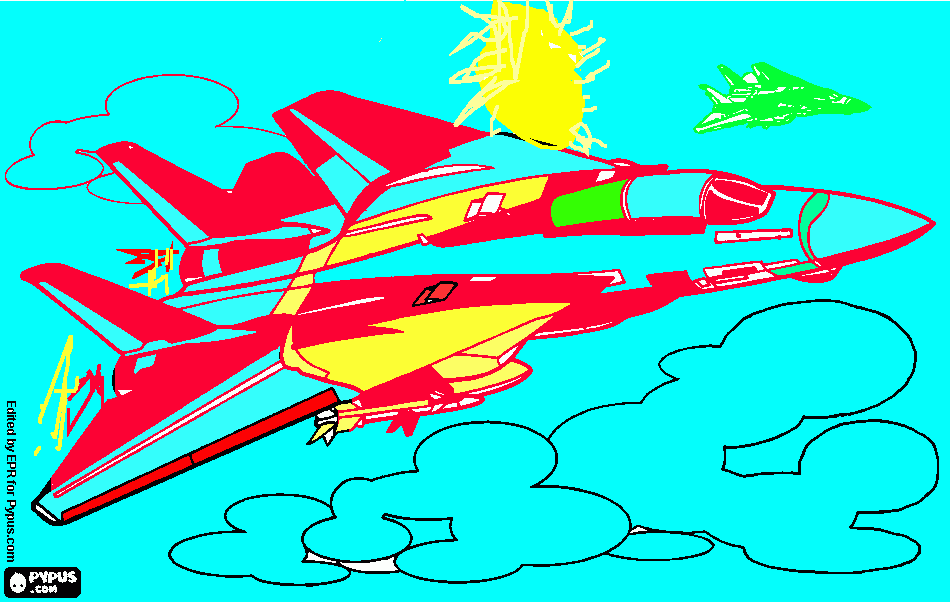 Omalovánka Stíhačka