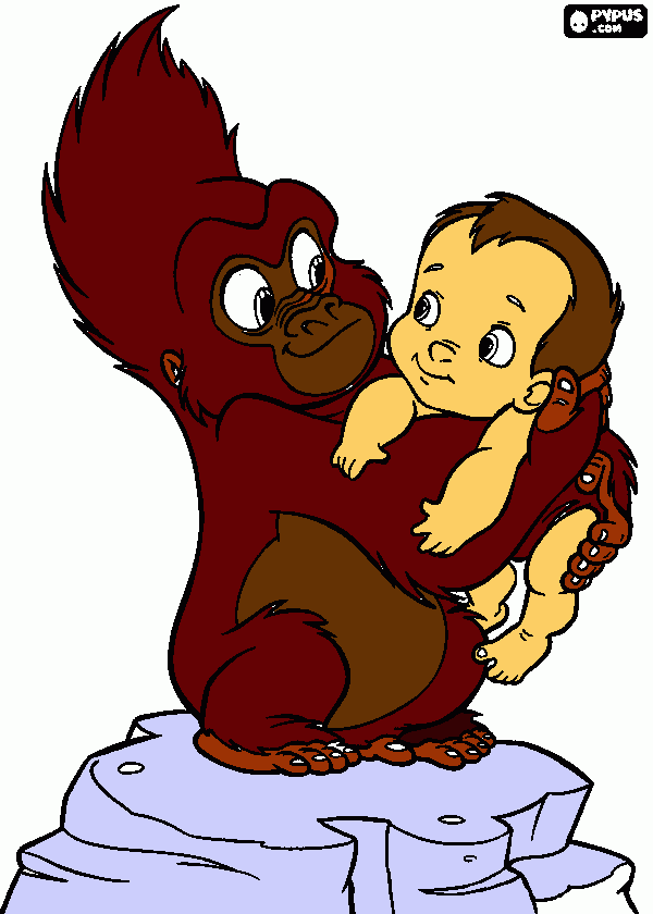 Omalovánka tarzan