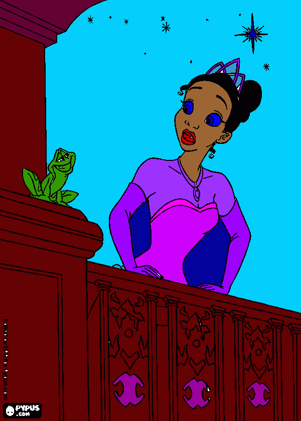 Omalovánka Tiana