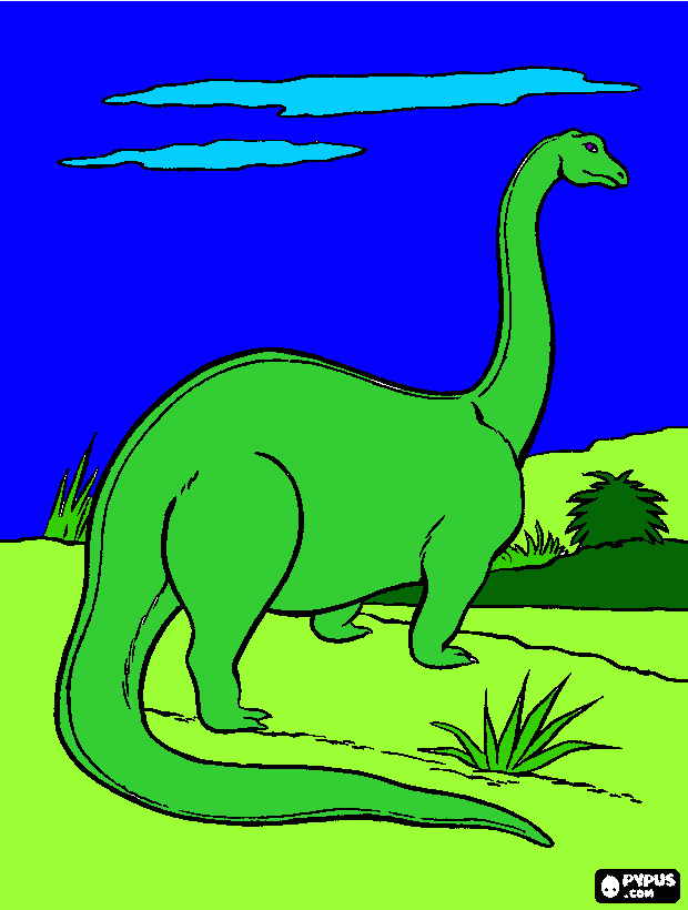 Omalovánka tohle je brachiosaurus.