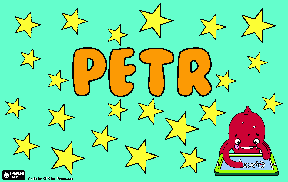 Omalovánka Tvoje jméno Petr