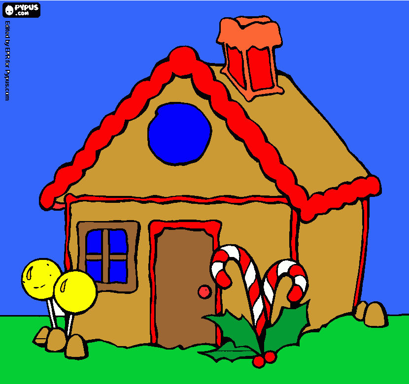 Omalovánka vánoční dům