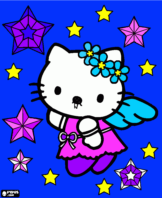 Omalovánka víla hello kitty