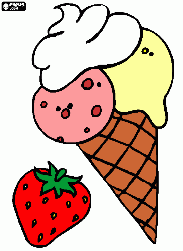 Omalovánka zmrzlinka