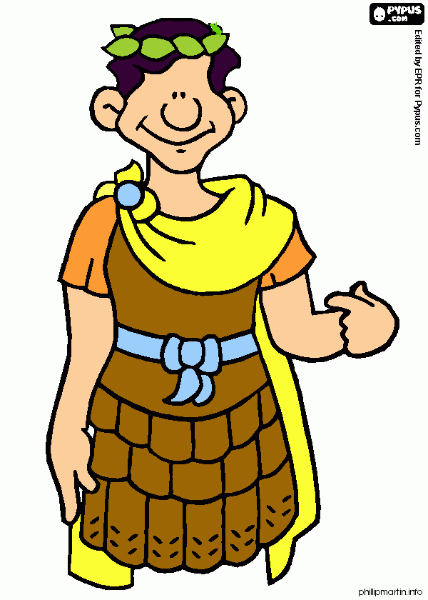 Omalovánka Římský císař Julius Caesar