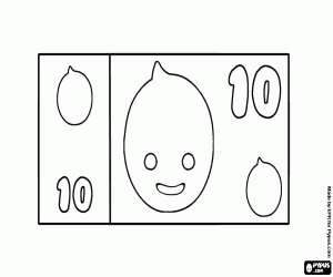 Omalovánka 10 bankovka, banka Pypus