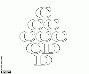 Omalovánka Od 100 do 500, v římských číslicích