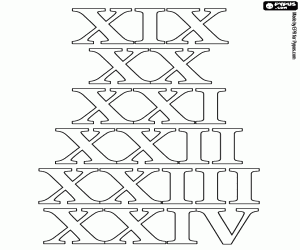 Omalovánka Od 19 do 24 podle Římané