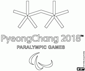 Omalovánka 2018 zimních paralympijských her logo