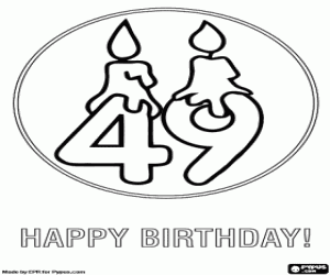 Omalovánka 4 a 9 k narozeninám