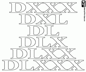 Omalovánka Od 530 do 580 Římská desítkách