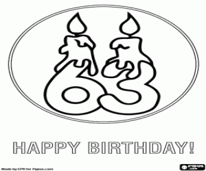 Omalovánka 6 a 3 k narozeninám