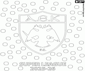 Omalovánka AEK Atény, šampion 2025-2026