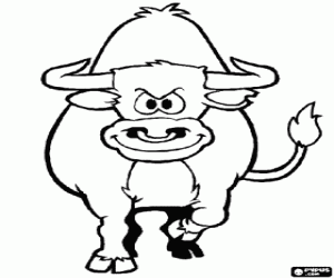 Omalovánka Agresivní býk