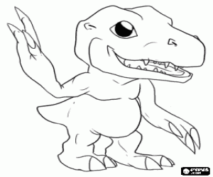Omalovánka Agumon, digimon