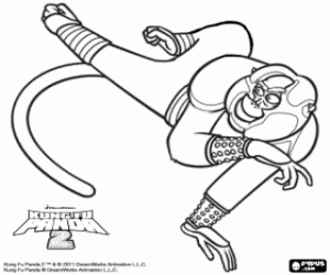 Omalovánka Akrobatické Mistr Opičák