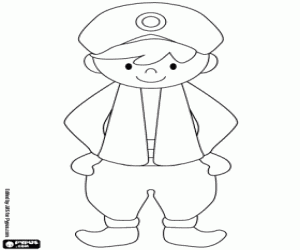 Omalovánka Aladdin, hlavní postavou je mladý chudí