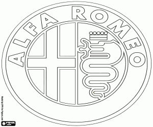 Omalovánka Alfa Romeo logo