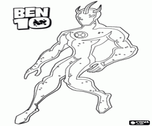 Omalovánka Alien X, postava z Ben 10